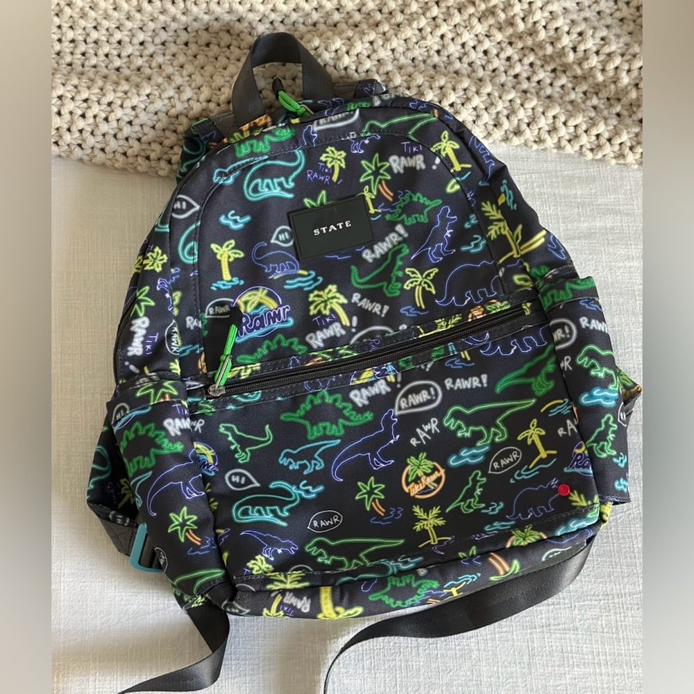 STATE Neon Dinosaur Kane Backpack